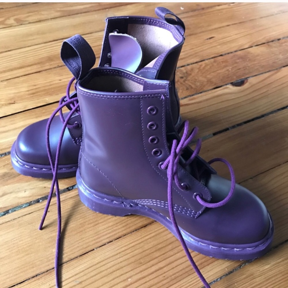 All purple Dr. Martens